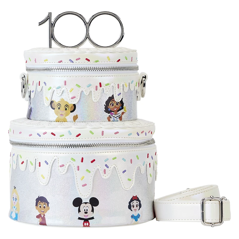 LOUNGEFLY Disney 100 Anniversary Celebration Cake Crossbody Bag