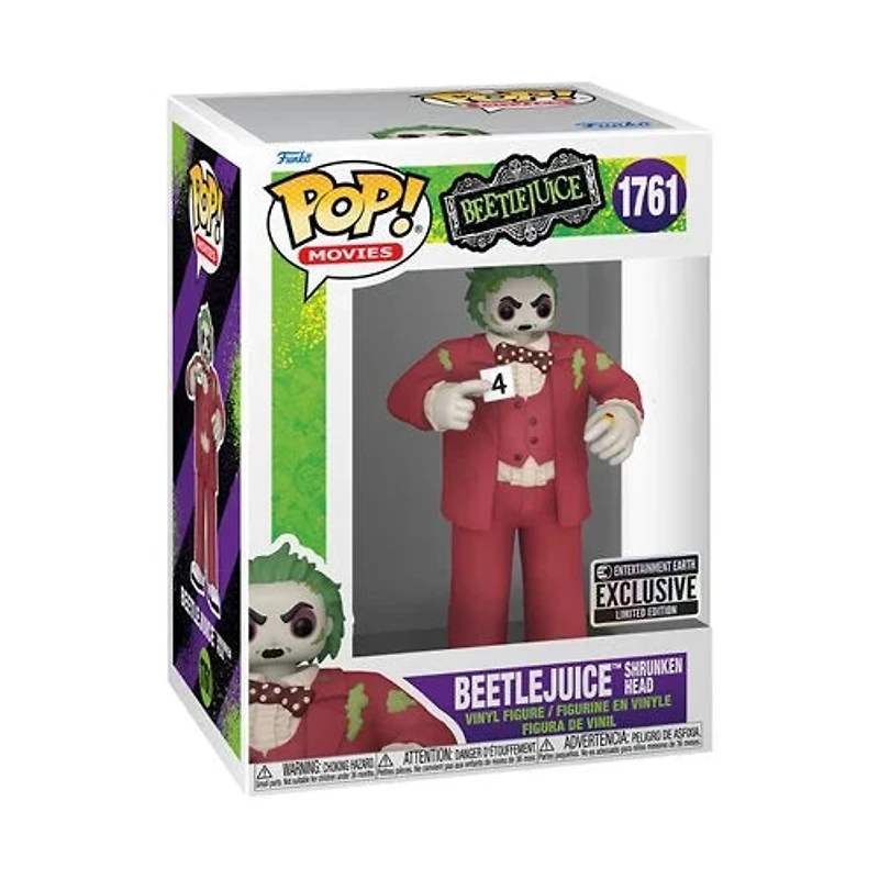 Funko Pop! Movies: Beetlejuice - Beetlejuice (Shrunken Head) #1761 [Entertainment Earth Exclusive]