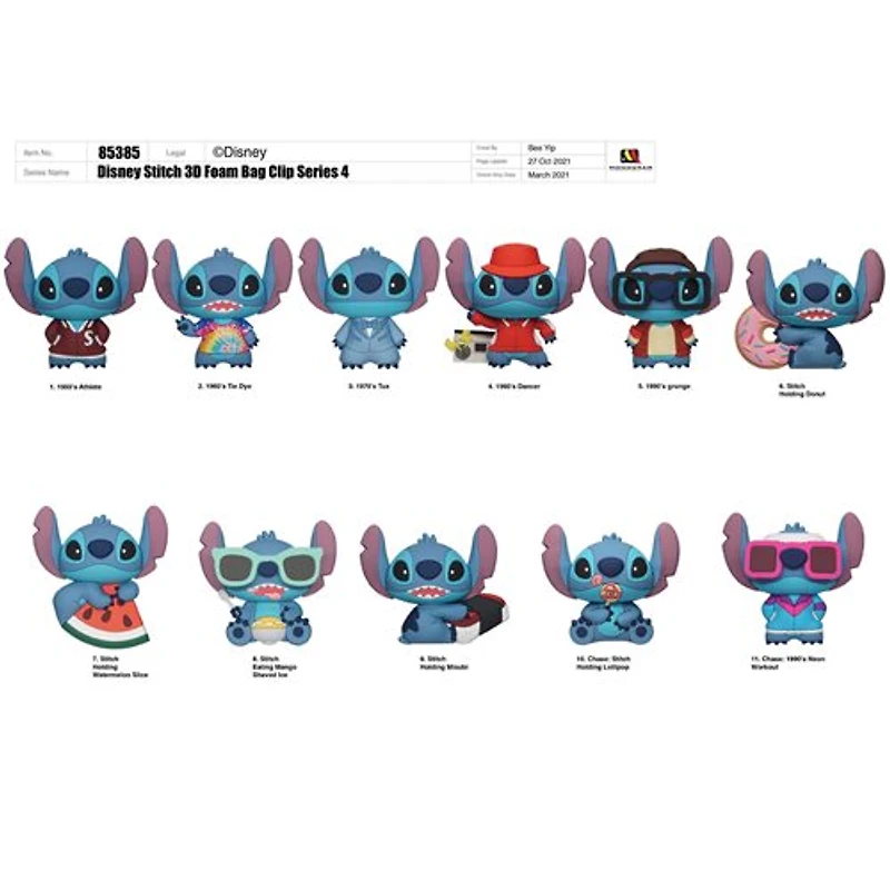 DISNEY: STITCH 3D FOAM BAG CLIP - MYSTERY BLIND BAG [SERIES 4]