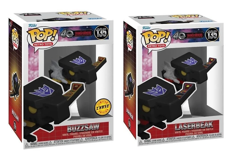 Funko Pop! Transformers: 40 Years - Optimus Prime #131 / Megatron #132 Astrotrain #133 Blaster #134 Buzzsaw #135 Laserbeak