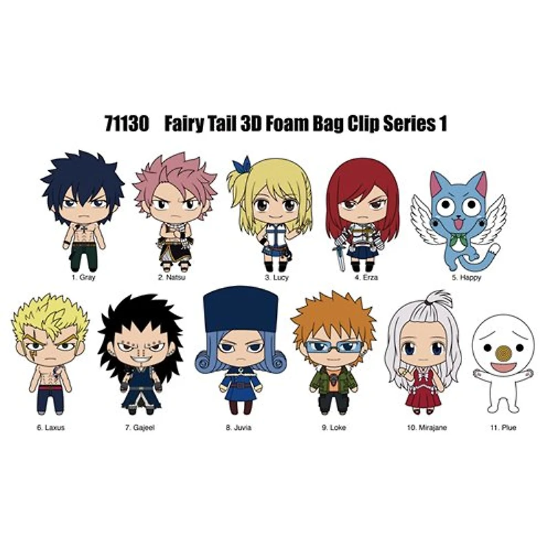 Fairy Tail 3D Foam MYSTERY Bag Clip