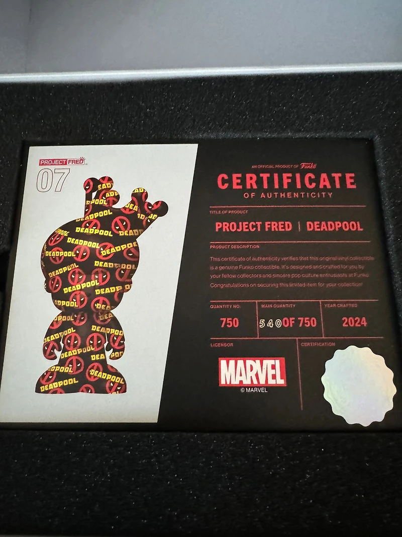 Project Fred: 07 - Deadpool 11" Freddy Funko Vinyl Collectibles (540 of 750pcs) [Limited Edition Series - 2024 San Diego Comic Con Exclusive]