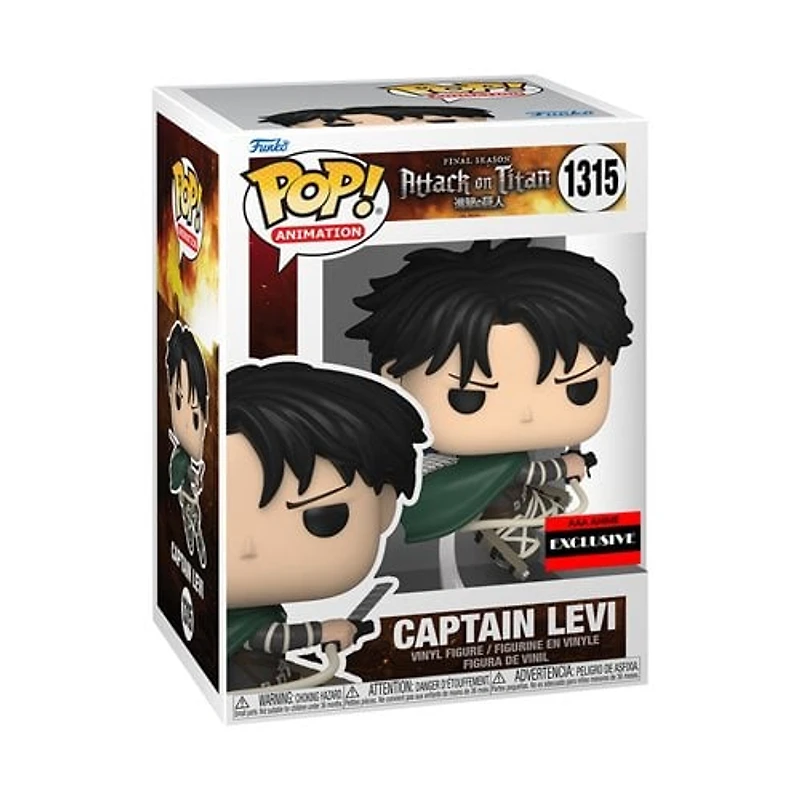 Funko Pop! ANIMATION ATTACK ON TITAN CAPTAIN LEVI ACKERMAN #1315 [AAA EXCLUSIVE]