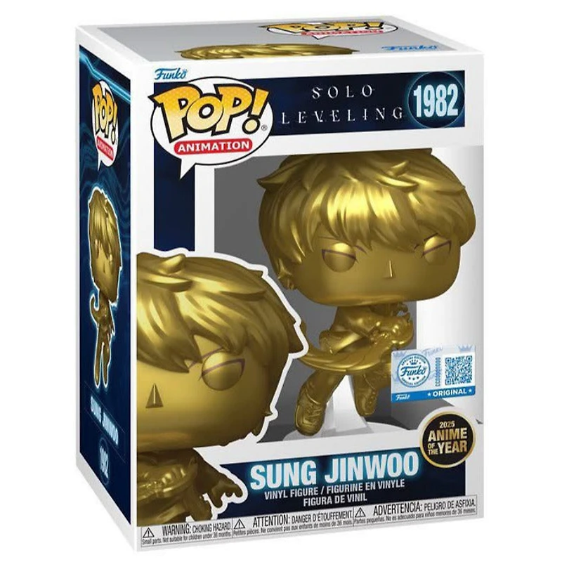 Funko Pop! Anime: Solo Leveling - Sung Jinwoo (Metallic Gold) #1982 [Anime Of The Year - Funko Special Edition] *PREORDER*