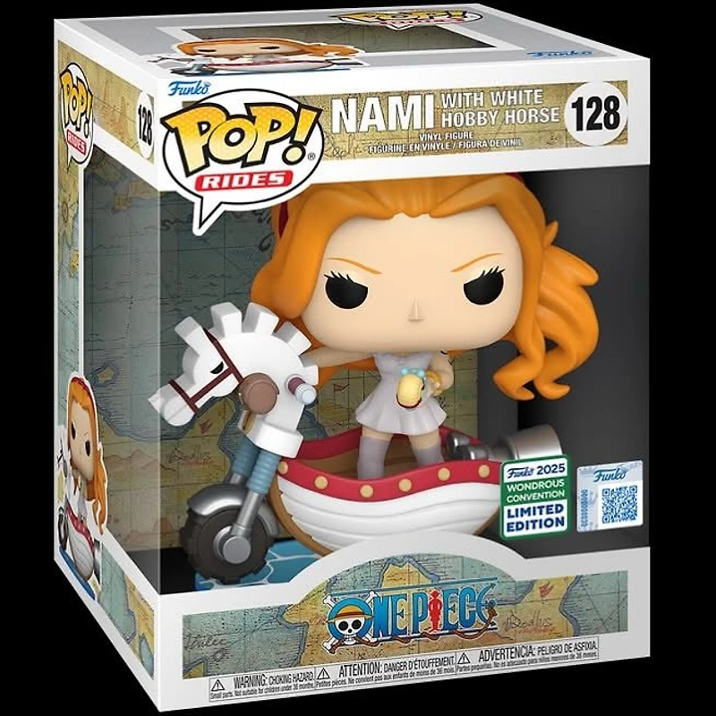 Funko Pop! Anime: One Piece - Nami with White Hobby Horse (Rides) #128 [2025 Wondrous Convention Exclusive]