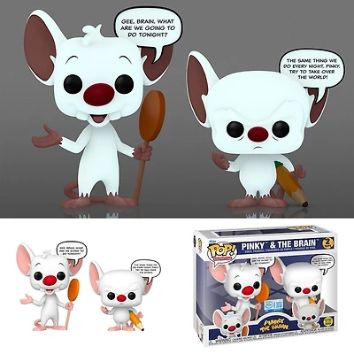 Funko Pop! Animation: Pinky And The Brain - Pinky & The Brain 2pk [Funko Special Edition - Glow-In-The-Dark (GITD)] *PREORDER*