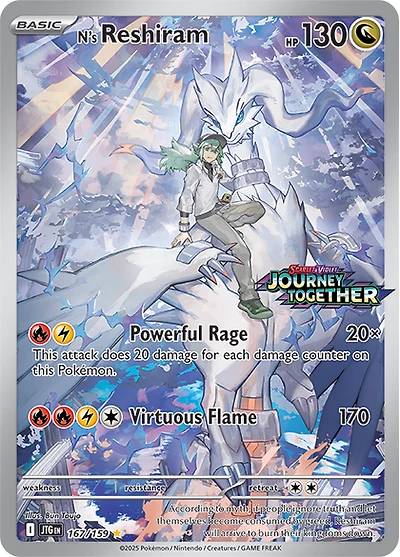 Pokemon TCG: Scarlet & Violet - Journey Together N's Reshiram Promo Card (167/159) JTG-EN