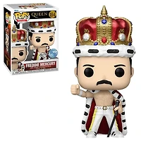 FUNKO POP! ROCKS QUEEN FREDDIE MERCURY AS KING with CROWN DIAMOND GLITTER [FUNKO SHOP EXCLUSIVE] #184