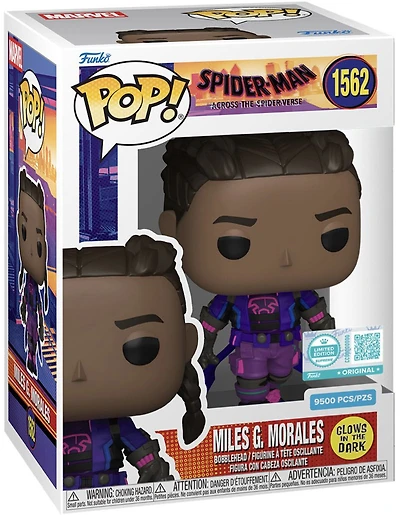 FUNKO POP! MARVEL - SPIDER-MAN ACROSS THE SPIDER-VERSE: (Glow) Miles G. Morales #1562 [Funko Limited Edition] *Pre-Order*