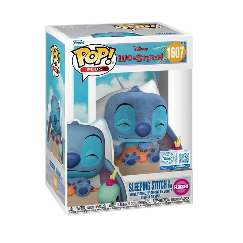 Funko Pop! Disney: Lilo & Stitch - Sleeping Stitch In Bed (Flocked) #1607 [Funko Special Edition] *PREORDER*