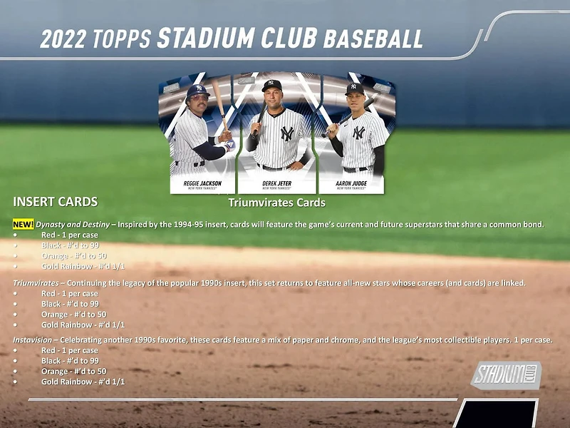 2022 TOPPS STADIUM CLUB BASEBALL HOBBY BOX
