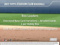 2022 TOPPS STADIUM CLUB BASEBALL HOBBY BOX