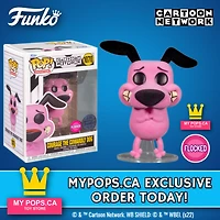 FUNKO POP! CARTOON NETWORK COURAGE the COWARDLY DOG FLOCKED #1070 *EXCLUSIVE*