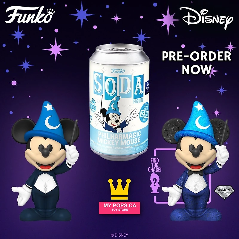 FUNKO SODA VINYL DISNEY PHILHARMAGIC MICKEY MOUSE [D23 EXCLUSIVE] LIMITED 12,500 PC!