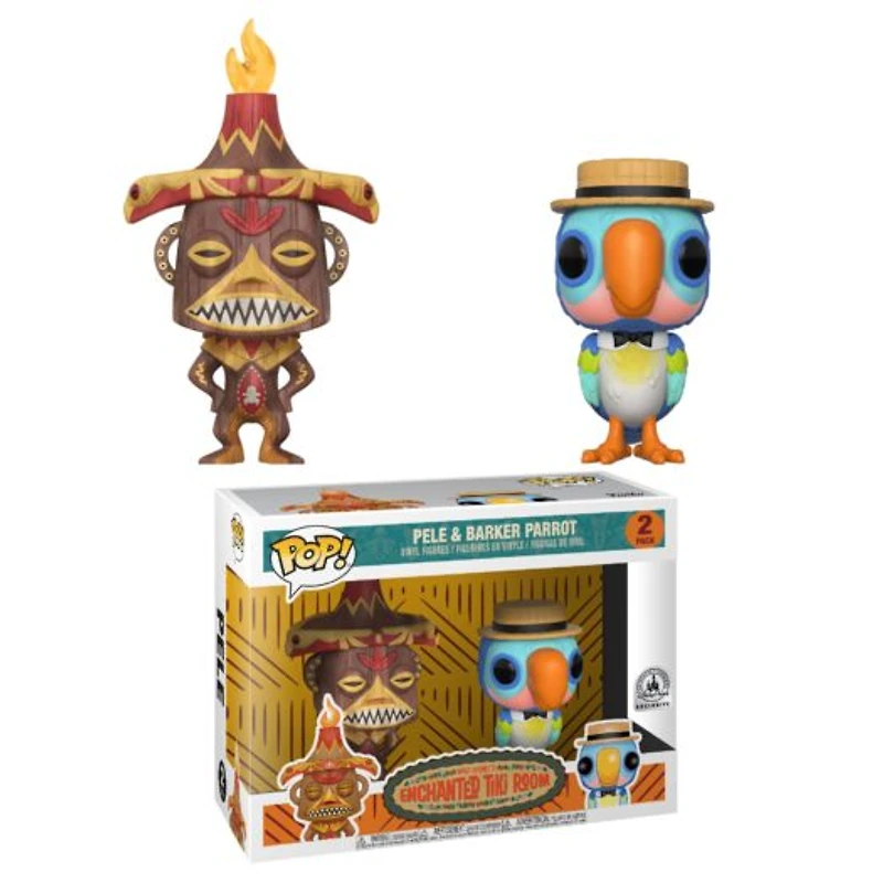 Funko Pop! Enchanted Tiki Room Pele and Barker Parrot 2 Pack Disney Parks Exlcusive