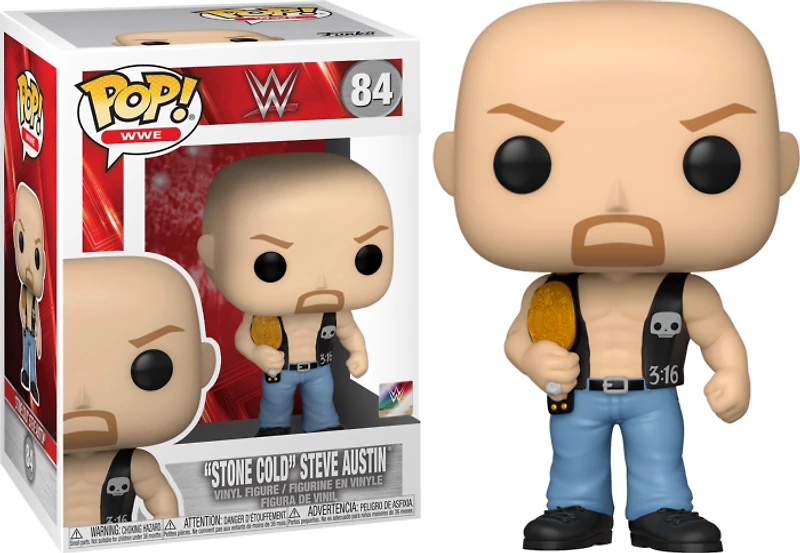 FUNKO POP! WWE - "STONE COLD" STEVE AUSTIN [METALLIC W/ ONE BELT] #84