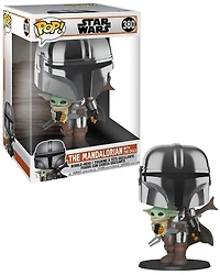 FUNKO POP! STAR WARS: THE MANDALORIAN - 10" THE MANDALORIAN W/ THE CHILD [CHROME] #380