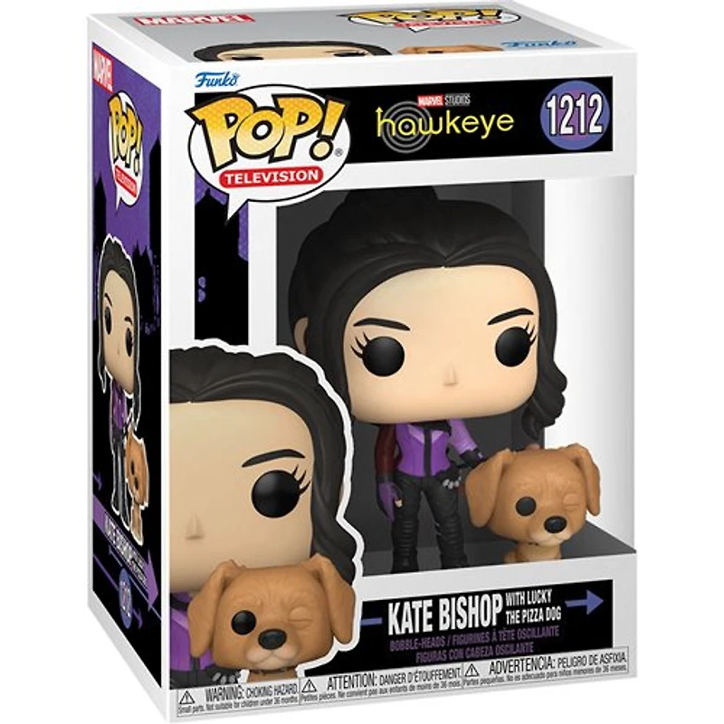 Funko Pop! MARVEL DISNEY PLUS HAWKEYE KATE BISHOP with LUCKY the PIZZA DOG #1212