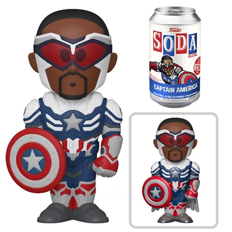 Funko Vinyl Soda Can THE FALCON AND WINTER SOLDIER CAPTAIN AMERICA with chance of chase LIMITED