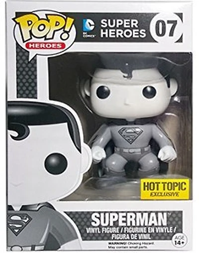 Funko Pop! Heroes: Superman Black and White Hot Topic Exclusive #07