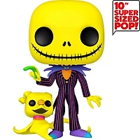 FUNKO POP! DISNEY The Nightmare Before Christmas JACK SKELLINGTON WITH ZERO 10-INCH JUMBO Blacklight #809 *PREORDER*