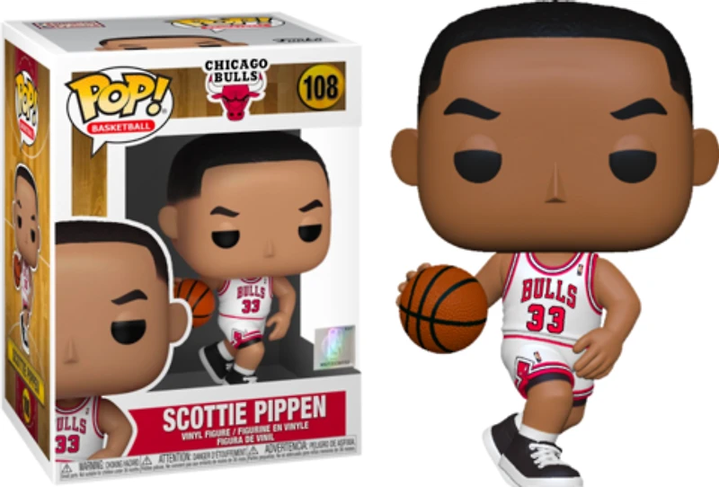 FUNKO POP! BASKETBALL [NBA LEGENDS]: CHICAGO BULLS - SCOTTIE PIPPEN [WHITE HOME JERSEY] #108