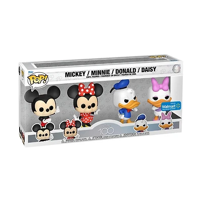 Funko Pop! Disney 100 MICKEY MOUSE MINNIE DONALD DAISY CLASSICS 4 PACK [WALMART EXCLUSIVE]