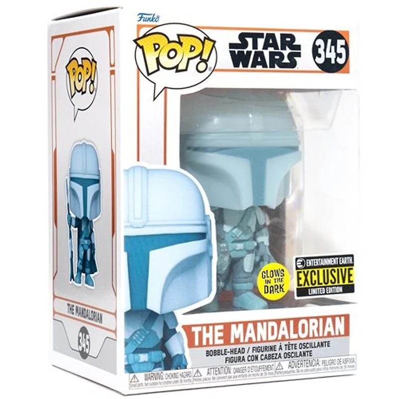 Funko Pop! Star Wars The Mandalorian Hologram Glow in the dark *Entertainment Earth Exclusive* #345
