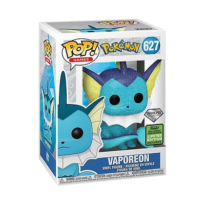 Funko Pop! Games: Pokemon - Vaporeon (Diamond) #627 [2021 ECCC Spring Convention Exclusive] *NOT MINT*