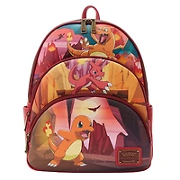 LOUNGEFLY POKEMON CHARMANDER CHARMELEON CHARIZARD EVOLUTIONS COSPLAY MINI BACKPACK