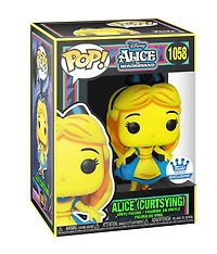 FUNKO POP! DISNEY: ALICE IN WONDERLAND [70TH ANNIVERSARY] - ALICE [CURTSYING - BLACK LIGHT GLOW] **FUNKO SHOP EXCLUSIVE** #1058