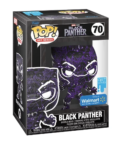 FUNKO POP! MARVEL: BLACK PANTHER - BLACK PANTHER [ART SERIES] **WALMART EXCLUSIVE** #70