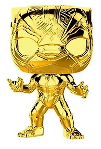 FUNKO POP! MARVEL STUDIOS [THE FIRST 10 YEARS] - BLACK PANTHER [GOLD CHROME] #383