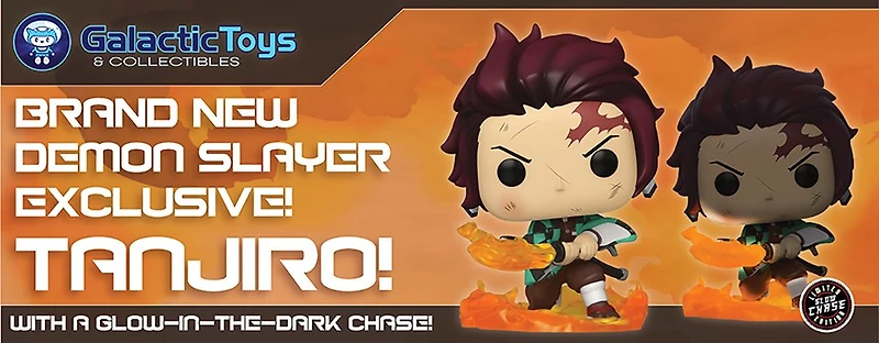 **CHASE & COMMON COMBO** FUNKO POP! ANIMATION: DEMON SLAYER - TANJIRO KAMADO [HINOKAMI KAGURA DANCE / BREATH OF THE SUN] **GALACTIC TOYS EXCLUSIVE** #874