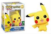 Funko Pop! Games: Pokemon - Pikachu (Waving - Flocked) #553 [Zavvi Exclusive]