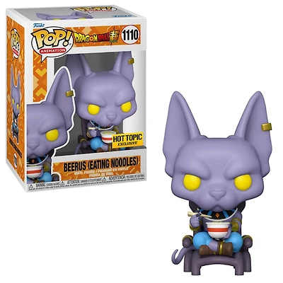 Funko Pop! Animation - Dragon Ball Super - Beerus Eating Noodle #1110 [HOT TOPIC EXCLUSIVE]