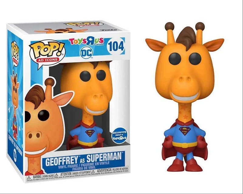 FUNKO POP! AD ICONS: TOYS R US X DC - GEOFFREY AS SUPERMAN **TOYS R US EXCLUSIVE** #104
