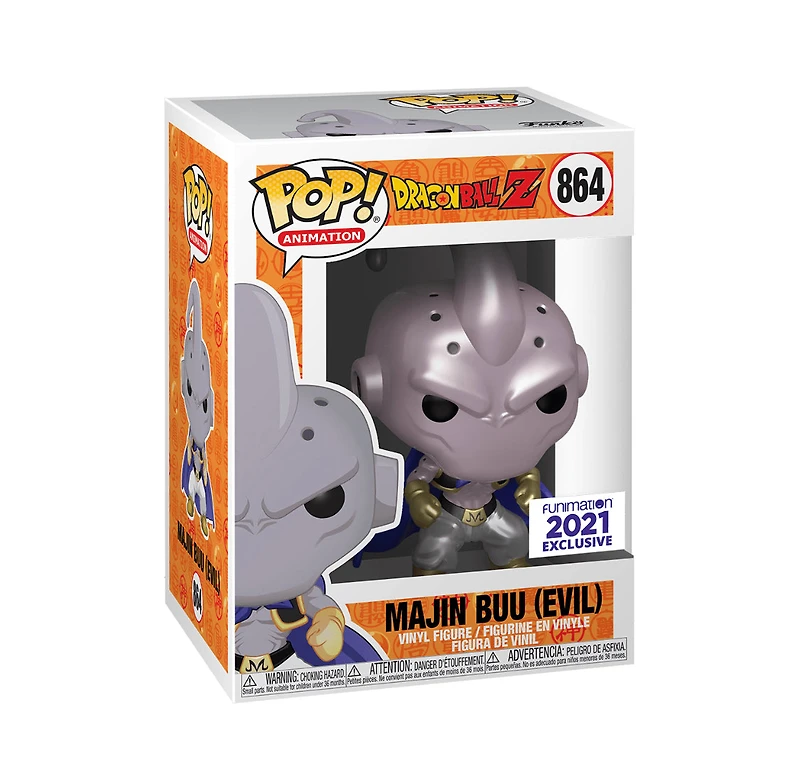 FUNKO POP! ANIMATION: DRAGON BALL Z [DBZ] - MAJIN BUU [EVIL - METALLIC] **2021 FUNIMATION EXCLUSIVE** #864
