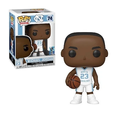 FUNKO POP! BASKETBALL: UNIVERSITY OF NORTH CAROLINA [UNC] - MICHAEL JORDAN [WHITE JERSEY] #74