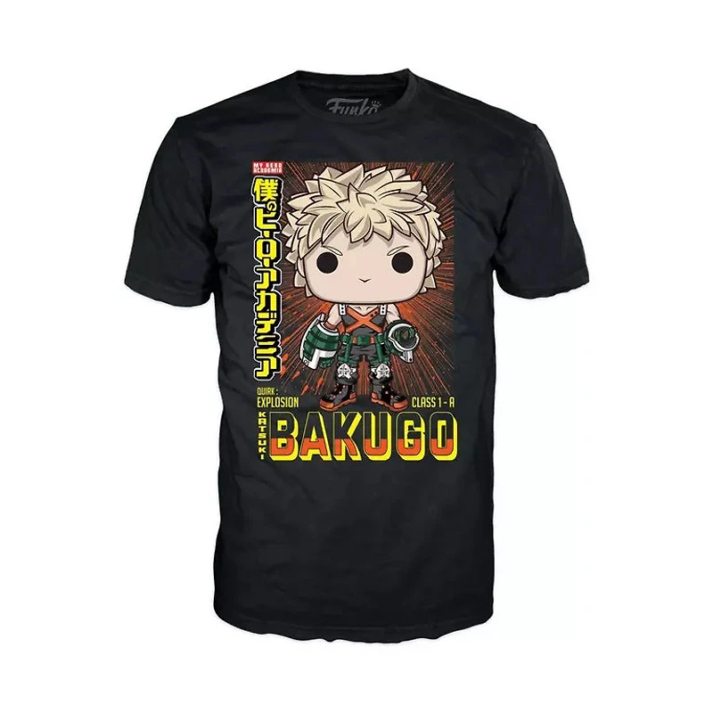Funko Pop! and Tee: My Hero Academia KATSUKI BAKUGO METALLIC (Small - XXL) GAMESTOP EXCLUSIVE
