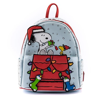LOUNGEFLY PEANUTS Snoopy And Woodstock Glow In The Dark Loungefly Mini Backpack