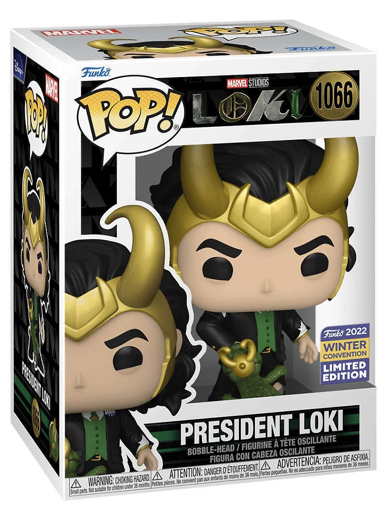 FUNKO POP! MARVEL: LOKI [TV SERIES] - PRESIDENT LOKI [W/ ALLIGATOR LOKI] **2022 WINTER CONVENTION EXCLUSIVE** #1066