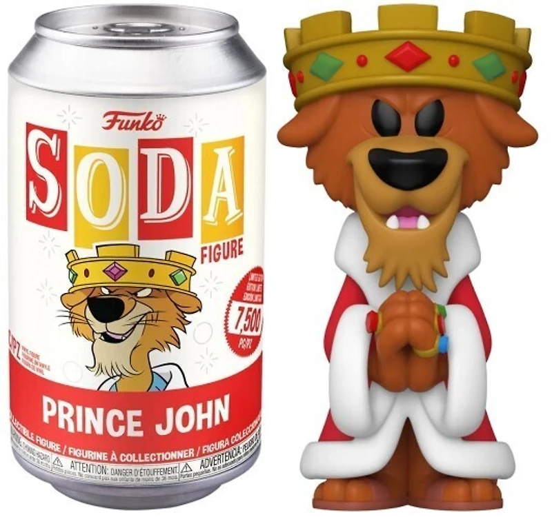 FUNKO SODA! DISNEY: ROBIN HOOD - PRINCE JOHN **SEALED CAN**