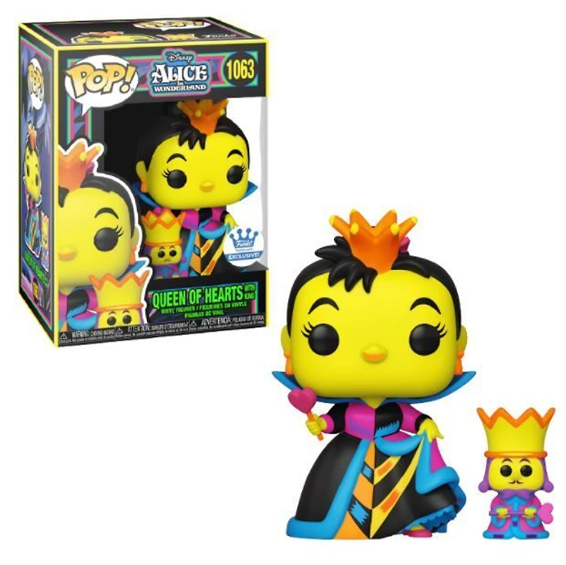 FUNKO POP! DISNEY: ALICE IN WONDERLAND [70TH ANNIVERSARY] - QUEEN OF HEARTS [BLACK LIGHT GLOW] **FUNKO SHOP EXCLUSIVE** #1063