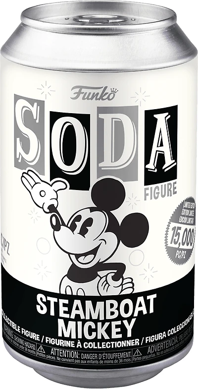 FUNKO SODA! DISNEY: MICKEY MOUSE - STEAMBOAT MICKEY **SEALED CAN**