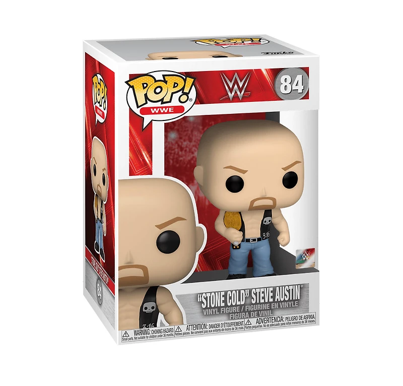 FUNKO POP! WWE - "STONE COLD" STEVE AUSTIN [METALLIC W/ ONE BELT] #84