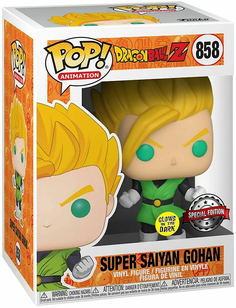 FUNKO POP! ANIMATION: DRAGON BALL Z [DBZ] - SUPER SAIYAN [SS] GOHAN [GITD] **ENTERTAINMENT EARTH EXCLUSIVE** #858