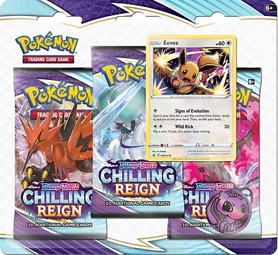 POKEMON TCG: SWORD & SHIELD 5 —POKEMON - CHILLING REIGN - 3 PACK BLISTER  *PREORDER*