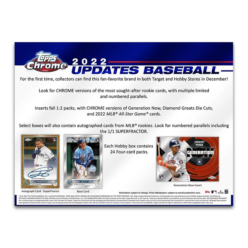 TOPPS CHROME UPDATE SERIES BASEBALL HOBBY BOX