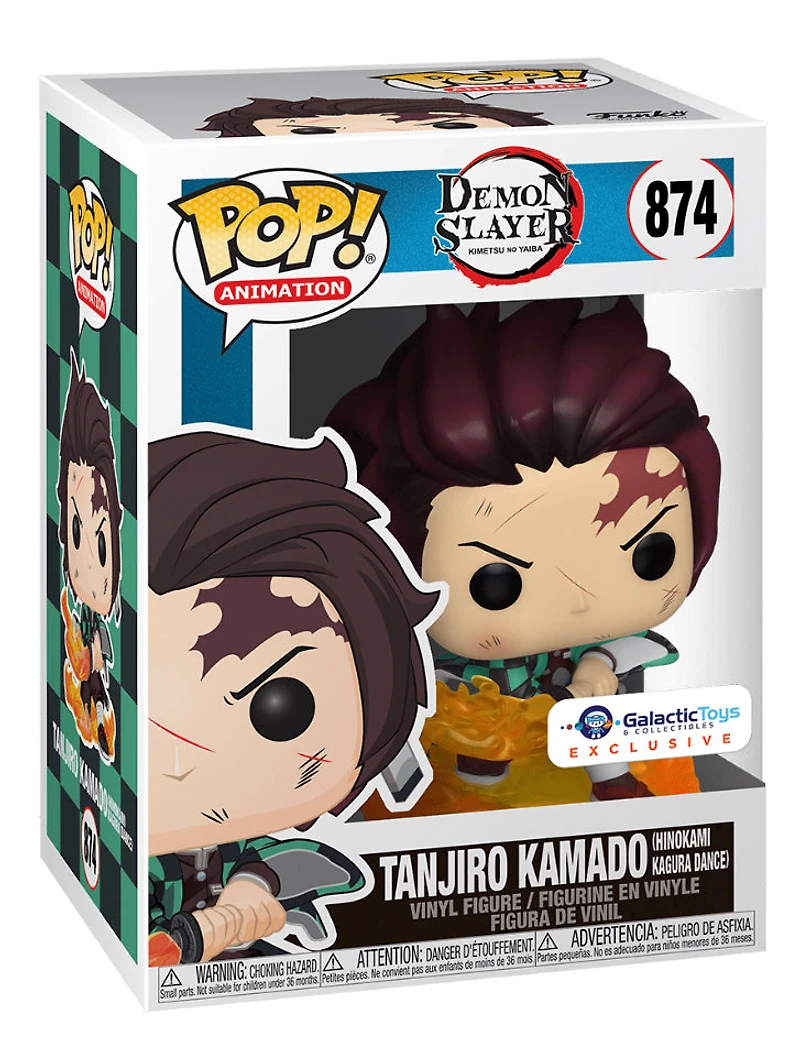 **CHASE & COMMON COMBO** FUNKO POP! ANIMATION: DEMON SLAYER - TANJIRO KAMADO [HINOKAMI KAGURA DANCE / BREATH OF THE SUN] **GALACTIC TOYS EXCLUSIVE** #874